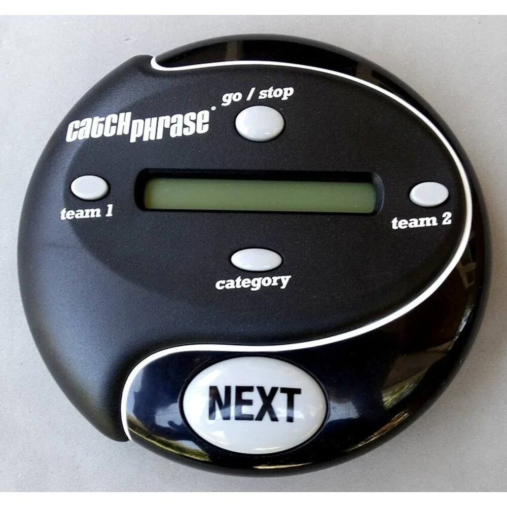 Hasbro Catch Phrase Electronic Handheld Game Black B7389 2016 Tested W/ Manual